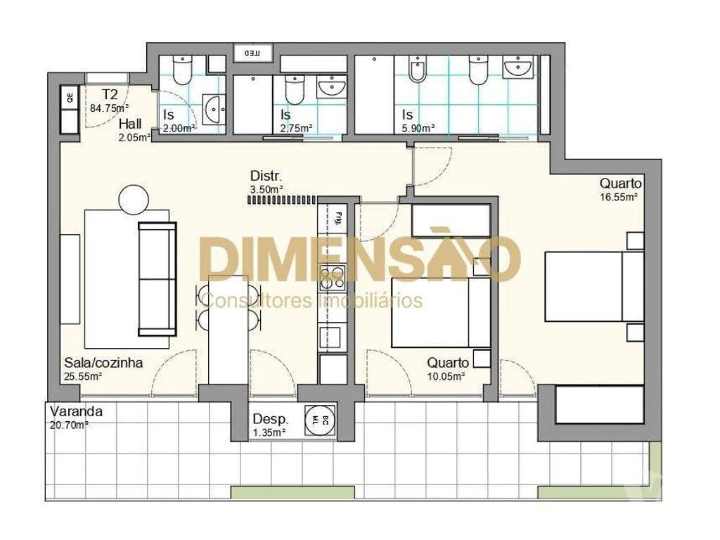 Apartamentos a venda Gondomar - Fotos para Apartamento T2 novo para venda em Fânzeres DCI106D (DCI106D)