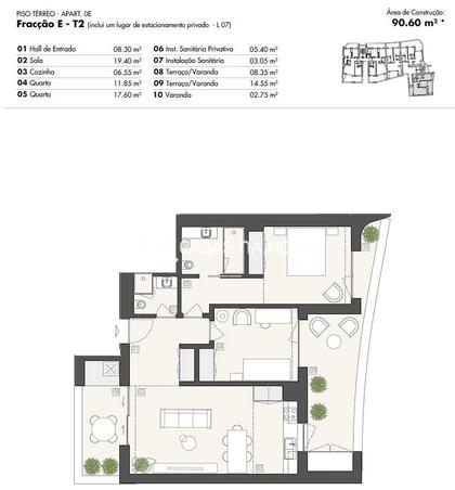 Imóveis para venda - Fotos para T2 de luxo com piscina, garagem, jardim, sauna e ginásio a 300