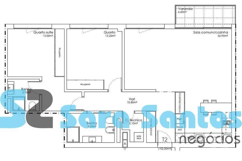 Apartamentos a venda Vila Nova de Gaia - Fotos para T2 Novo C 2 Lugares Garagem junto Gaia Shopping-Gaia (SS0595)