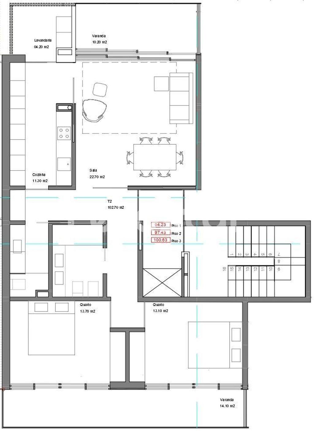 Apartamentos a venda Vila Nova de Gaia - Fotos para T2 Gaia Madalena, novo, c Box e Varanda (00271)