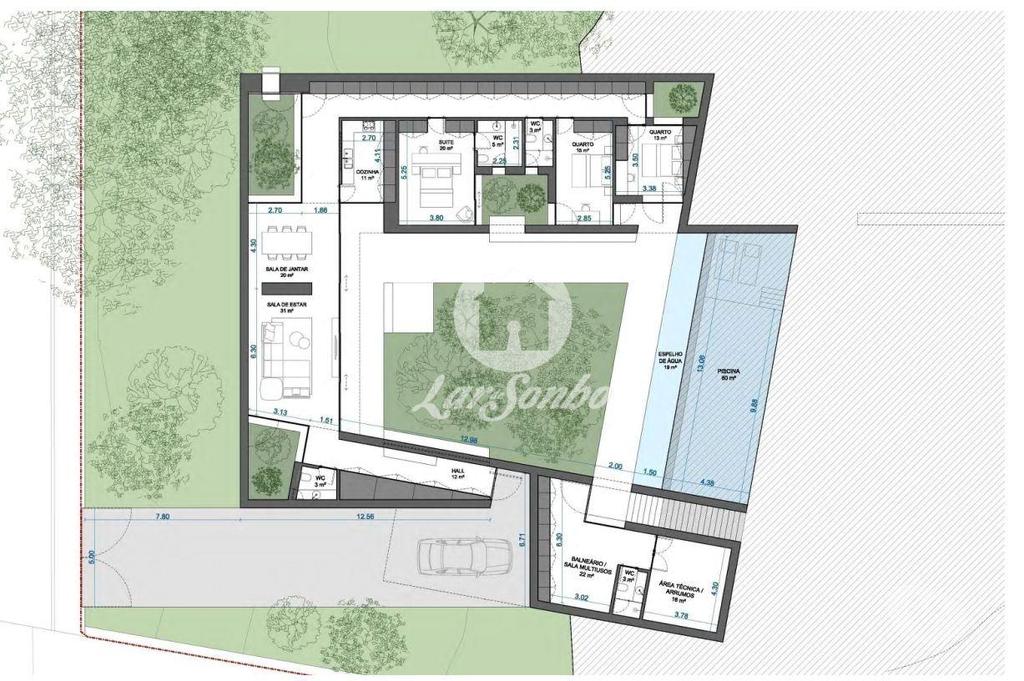 Terrenos Vila do Conde - Fotos para Terreno de 5.455m2, projeto aprovado p moradia térrea