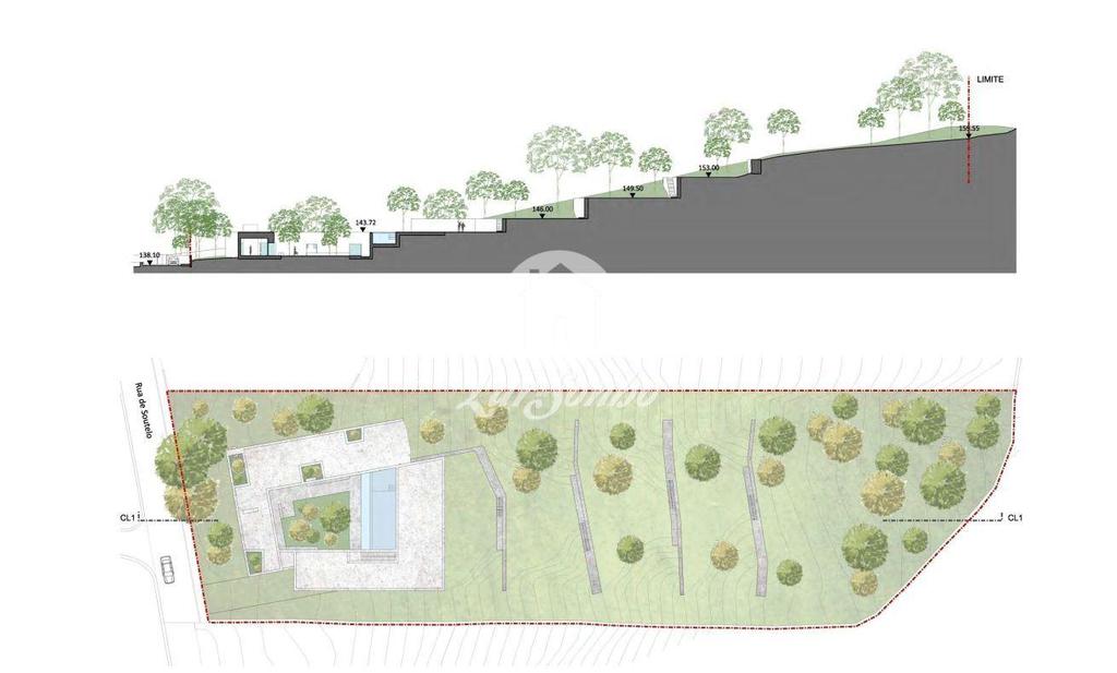 Terrenos Vila do Conde - Fotos para Terreno de 5.455m2, projeto aprovado p moradia térrea