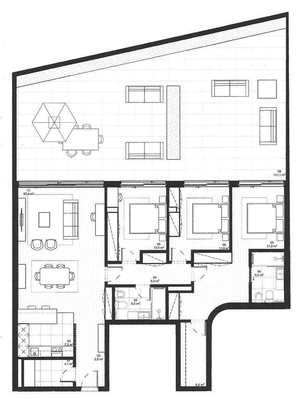 Apartamentos a venda Matosinhos - Fotos para Matosinhos-T3 com terraço em Matosinhos (019 24)
