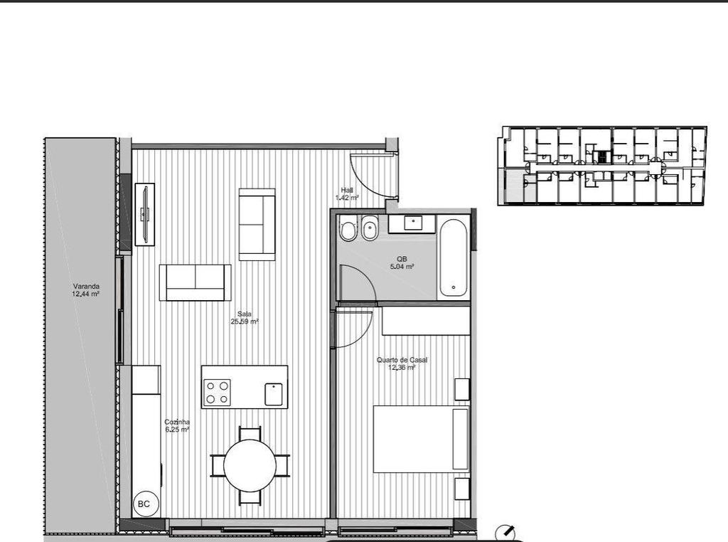 Apartamentos a venda Matosinhos - Fotos para Matosinhos-Apartamento T1 - Caulinos Residence (GRJ 00126)