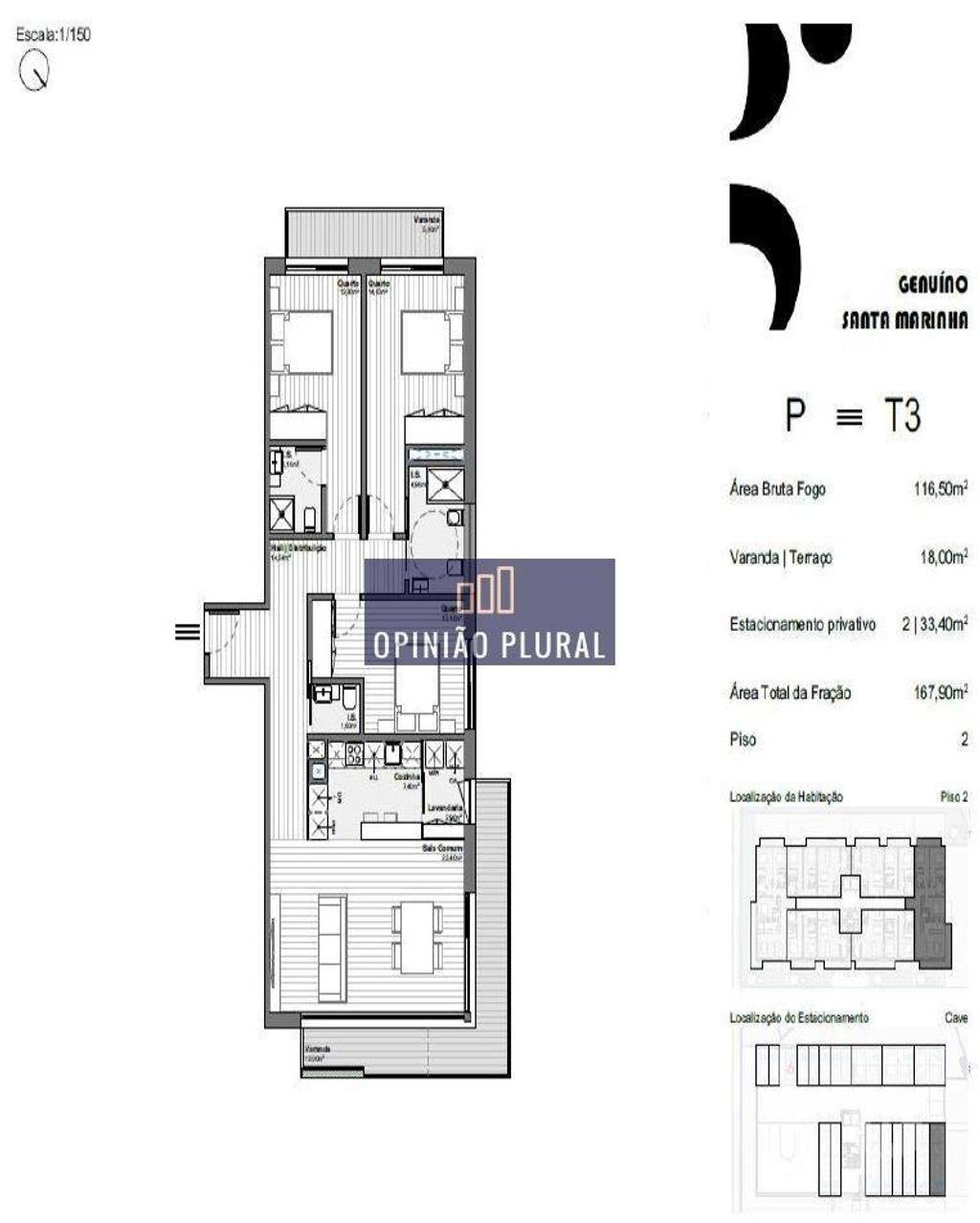 Apartamentos a venda Vila Nova de Gaia - Fotos para Apartamento T3 Novo Três Frentes em Santa Marinha (JS484PSM)