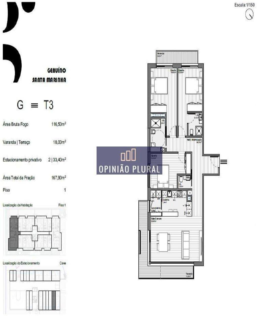 Apartamentos a venda Vila Nova de Gaia - Fotos para Apartamento T3 Novo Três Frentes em Santa Marinha (JS476GSM)
