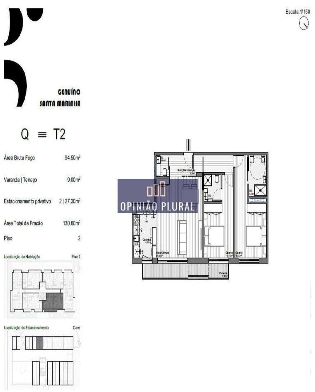 Apartamentos a venda Vila Nova de Gaia - Fotos para Vila-nova-de-gaia-Apartamento T2 Novo em Santa Marinha (JS485QSM)
