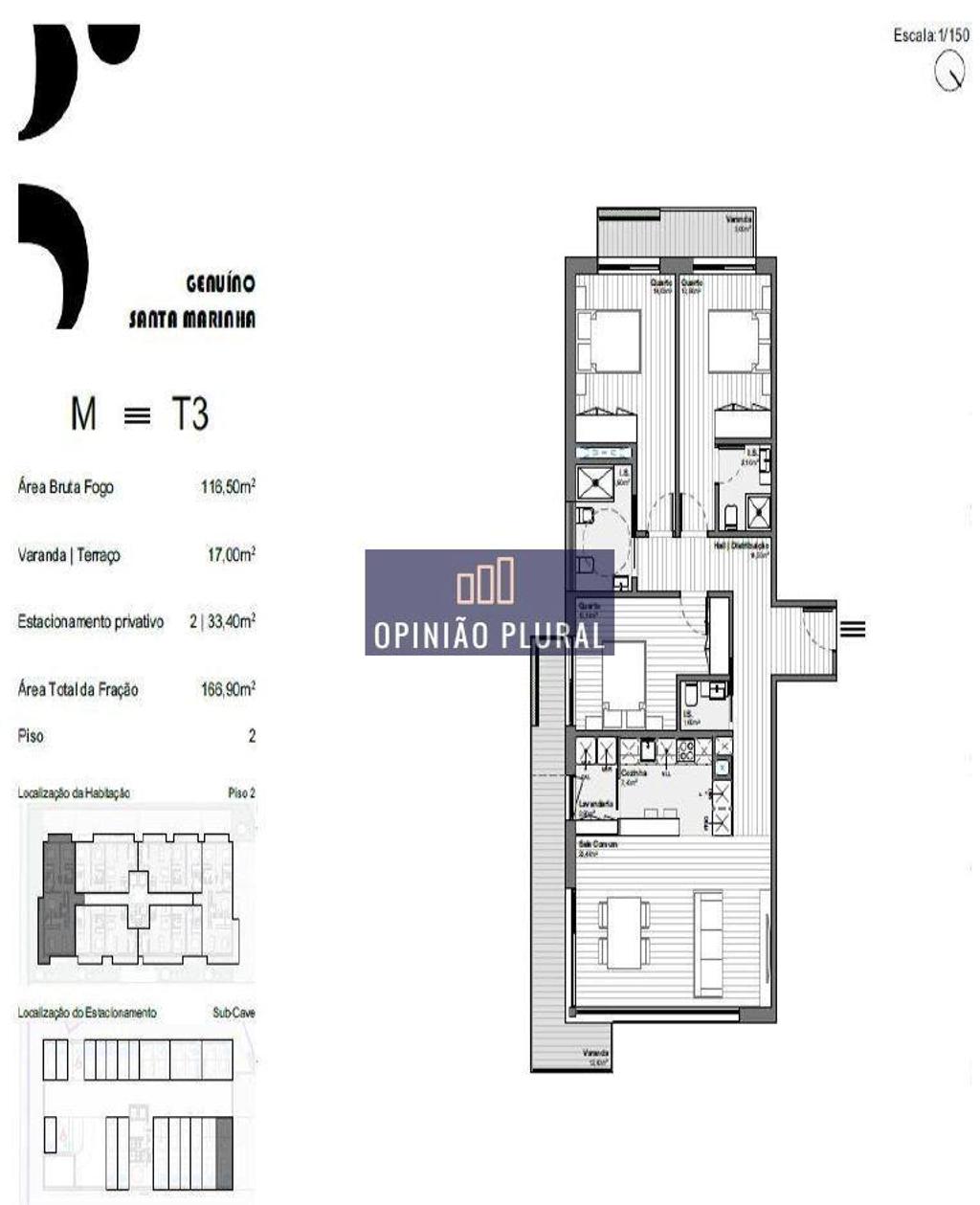 Apartamentos a venda Vila Nova de Gaia - Fotos para Apartamento T3 Novo Três Frentes em Santa Marinha (JS482MSM)