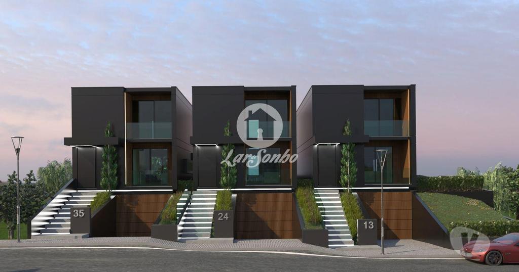 Apartamentos a venda Braga - Fotos para Moradia T3 NOVA em banda com G.F. p 2 carros em Tebosa, Braga