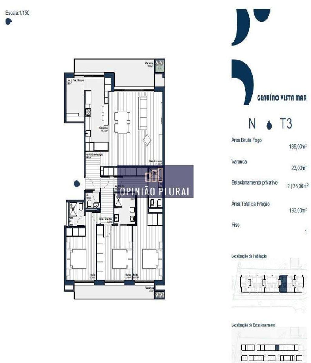 Apartamentos a venda Vila Nova de Gaia - Fotos para Apartamento T3 Novo Duas Frentes em Arcozelo (JS499NGVM)