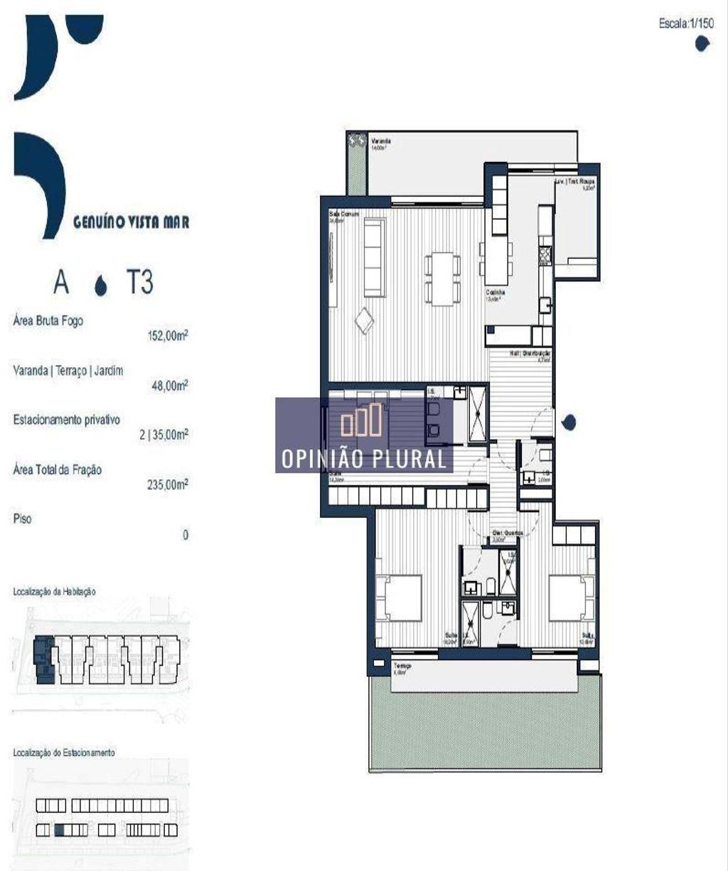 Apartamentos a venda Vila Nova de Gaia - Fotos para Apartamento T3 Novo Três Frentes em Arcozelo (JS497AGVM)