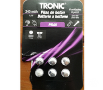 6 Pilhas Tipo Botão TRONIC PR48 Novas